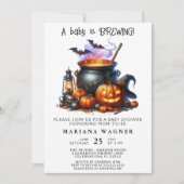 Invitation Le bébé d'Halloween brasse le Baby shower (Devant)