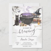Invitation Le bébé d'Halloween brasse le Baby shower (Devant)