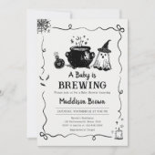 Invitation Le bébé d'Halloween brasse le Baby shower (Devant)