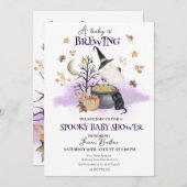 Invitation Le bébé d'Halloween brasse le Baby shower (Devant / Derrière)