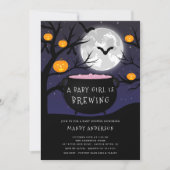 Invitation Le bébé d'Halloween brasse le Baby shower (Devant)