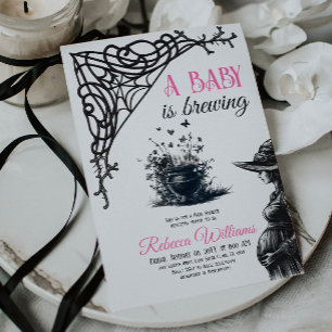 Invitation Le bébé d'Halloween brasse le Baby shower de fille