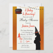 Invitation Le bébé d'Halloween brasse sorcière Baby shower mo (Devant)