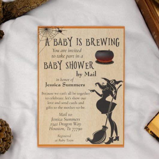 Invitation Le bébé d'Halloween brasse une douche par Mail Wit