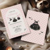 Invitation Le bébé d'Halloween rose brasse le Baby shower