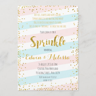 Invitation Le bébé en pastel doux arrosent Invitationbaby, la
