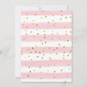 Invitation Le bébé en traîneau d'hiver rose, sa douche froide (Dos)