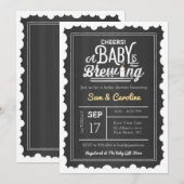 Invitation Le bébé est en train de brasser des bulles de Baby (Devant / Derrière)