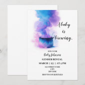 Invitation Le bébé est en train de brasser le genre révéler l (Devant / Derrière)