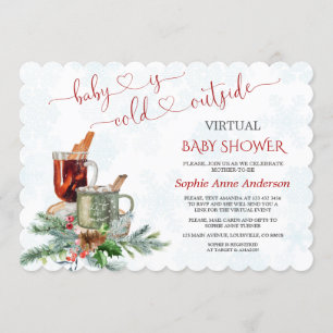 Invitation Le Bébé est froid à l'extérieur du Baby shower vir