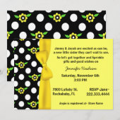 Invitation Le bébé jaune d'arc arrosent l'invitation de (Devant / Derrière)