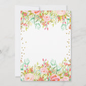 Invitation Le bébé mexicain floral avril verse le baby shower (Dos)