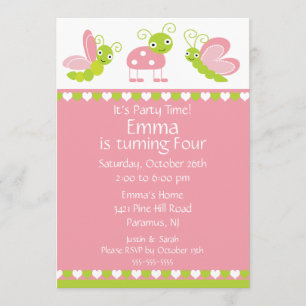 Invitation Le bébé mignon branche l'invitation sur table