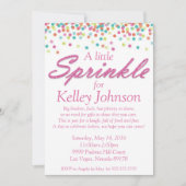 Invitation Le bébé rose arrosent l'invitation de douche (Devant)