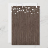 Invitation Le bébé rustique brasse l'invitation de douche (Dos)