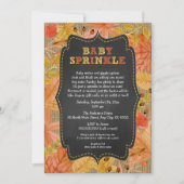 Invitation Le bébé rustique de feuille d'automne (Devant)