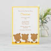 Invitation Le Bébé Shower de Little Green Bear (Debout devant)