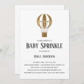 Invitation Le bébé simple arrosent le ballon à air chaud de (Devant / Derrière)