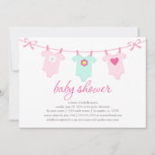 Invitation Le bébé vêtx le rose de | (Devant)