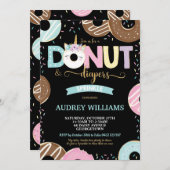 Invitation Le beignet de licorne et le bébé de (Devant / Derrière)