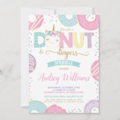 Invitation Le beignet de licorne et le bébé de (Devant)