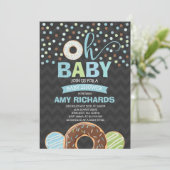 Invitation Le beignet d'invitation de baby shower de beignet (Debout devant)