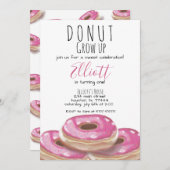 Invitation Le beignet grandissent l'invitation de fête (Devant / Derrière)