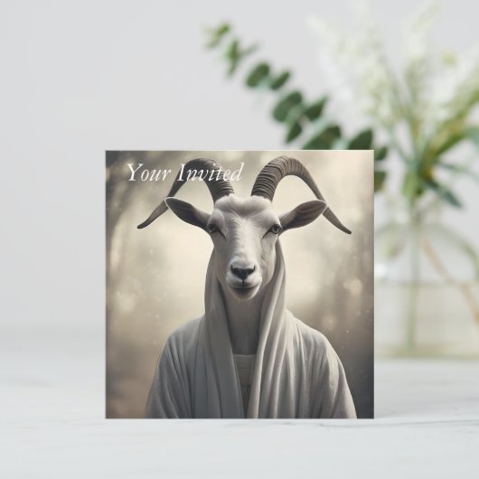 Invitation Le Berger de Chèvres, (Debout devant)