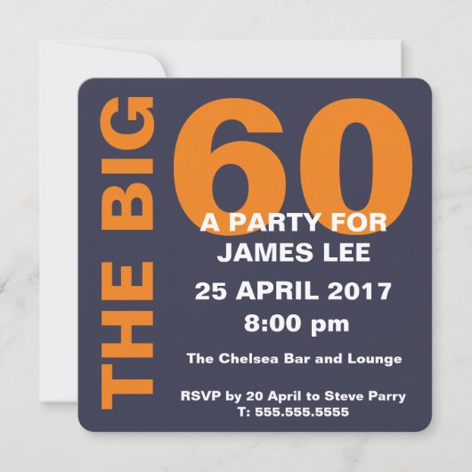 Invitation Le Big 60 (Devant)