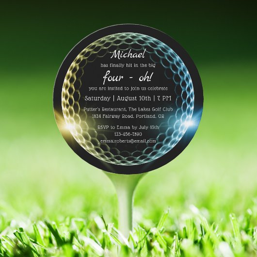 Invitation Le Big Four-Oh Golf | 40e anniversaire