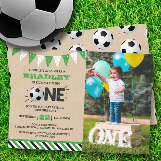 Invitation Le Big One | Football 1er anniversaire photo