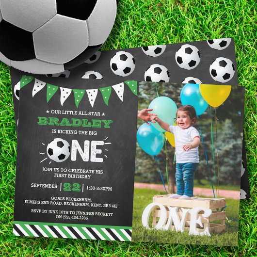 Invitation Le Big One | Football 1er anniversaire photo