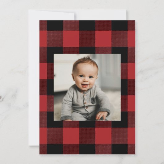 Invitation Le Big One Premier Anniversaire Cerf thème Invitat (Dos)