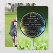 Invitation Le Big Six-Oh Golf 60e anniversaire de la fête Pho (Devant / Derrière)