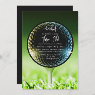 Invitation Le Big Three-Oh Golf 30e anniversaire