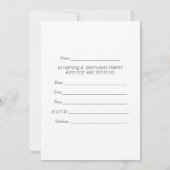 Invitation Le billet d'avion d'invitation de fête (Dos)