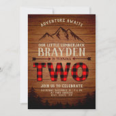 Invitation Le bison de bûcheron de bûcheron déposé deuxième a (Devant)