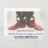 Invitation Le bleu blanc rouge de fille de Merica initialise (Devant / Derrière)