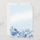 Invitation Le bleu fleurit l'invitation (Dos)