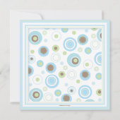 Invitation Le bleu heureux pointille l'invitation de baptême (Dos)