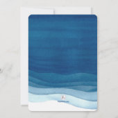 Invitation Le bleu ondule l'invitation de confirmation (Dos)