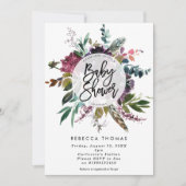 Invitation le boho floral fait varier le pas de l'invitation (Devant)