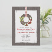 Invitation Le bois de guirlande de Noël a inspiré la partie (Debout devant)