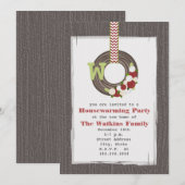 Invitation Le bois de guirlande de Noël a inspiré la partie (Devant / Derrière)