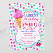 Invitation Le bonbon à crème glacée traite l'invitation de (Devant / Derrière)