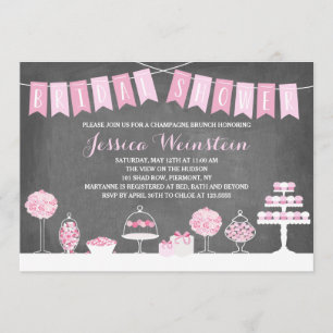 Invitation Le bonbon traite la Fête de la mariée de