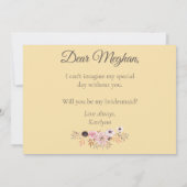 Invitation Le Bouquet De Tournesol Serez-Vous Ma Serveuse D'A (Dos)