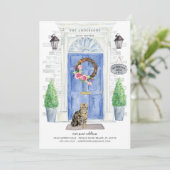 Invitation Le Brown américain de Shorthair Tabby se déplace e (Debout devant)