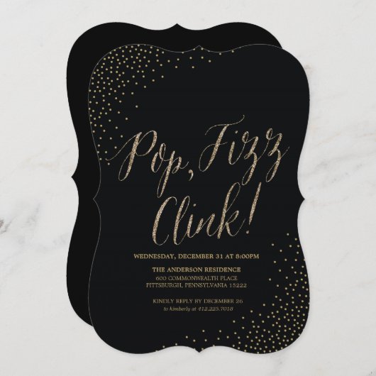 Invitation Le bruit, sifflement, font tinter l'invitation de (Devant / Derrière)