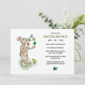 Invitation Le brunch du lapin de Pâques (Debout devant)